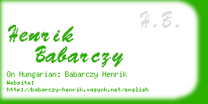 henrik babarczy business card